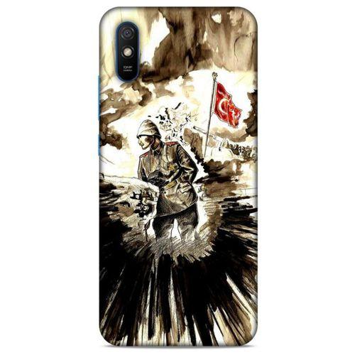 Xiaomi Redmi 9A Kılıf Atatürk (46) Core Armor Kılıf Karışık
