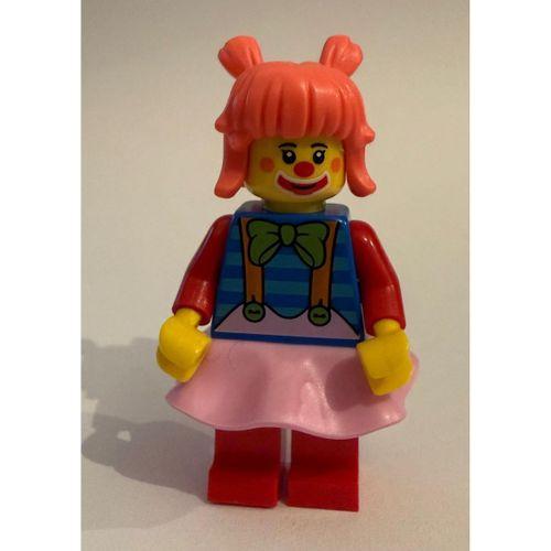 Orjinal Lego Minifigür Clown with Orange Hair