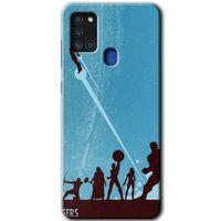 Potkal Hediye Fabrikası Samsung Galaxy A21s HD Baskılı Kılıf + 9D Tam Ekran Koruyucu - Avengers Team