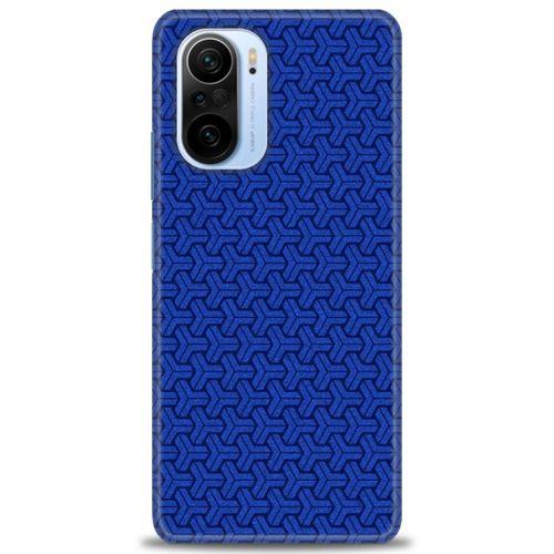 Xiaomi Redmi K40 Pro Kılıf HD Baskılı Kılıf - Mavi Örüntü + Tam Ekran Koruyucu