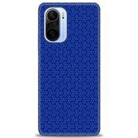 Xiaomi Redmi K40 Pro Kılıf HD Baskılı Kılıf - Mavi Örüntü + Tam Ekran Koruyucu