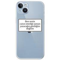 Iphone 14 Kılıf HD Yazı Baskılı Silikon Arka Kapak - Yazı 10