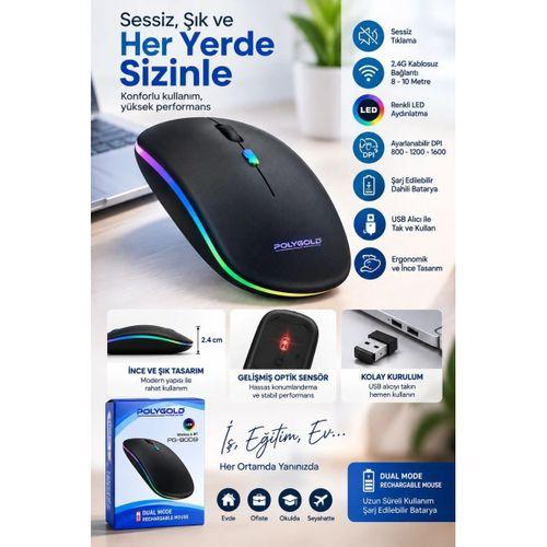 Ofis Ev Okul Kullanımına Uygun Şarjlı Kablosuz Mouse