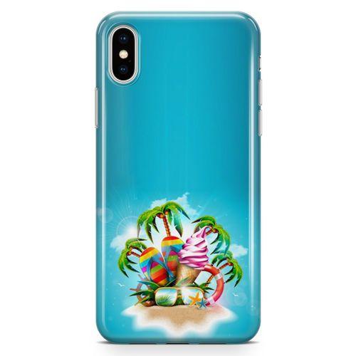 Apple iPhone XS Kılıf Terlik Gözlük Dondurma Arka Kapak Koruma Desenli Full Koruyucu