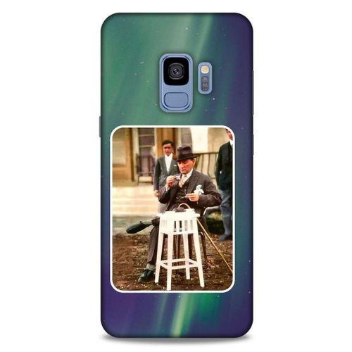 Samsung Galaxy S9 Kılıf Atatürk (21) Koruyucu Kapak Yeşil Gökyüzü