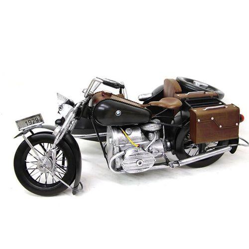 Dekoratif Metal Motosiklet Sepetli