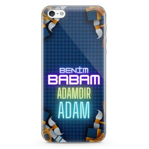 Apple iPhone 5 Kılıf Babalar Günü Hediyesi Arka Kapak Koruma Desenli Full Koruyucu