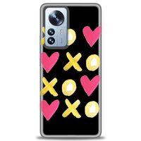 Xiaomi Mi 13 Kılıf HD Baskılı Kılıf - XOXOXO + Tam Ekran Koruyucu