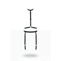 Siyah Harness Takım Deri Boyunluklu Vücut Aksesuarı - Brf230