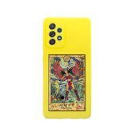 Samsung A52 Justice Premium Silikonlu Sarı Telefon Kılıfı