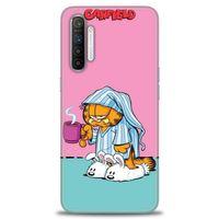 Realme XT Kılıf HD Baskılı Kılıf - Garfield + Tam Ekran Koruyucu