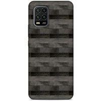 Xiaomi Mi 10 Lite Kılıf Patchwork (23) Ultra Koruma Kılıfı Siyah Gri