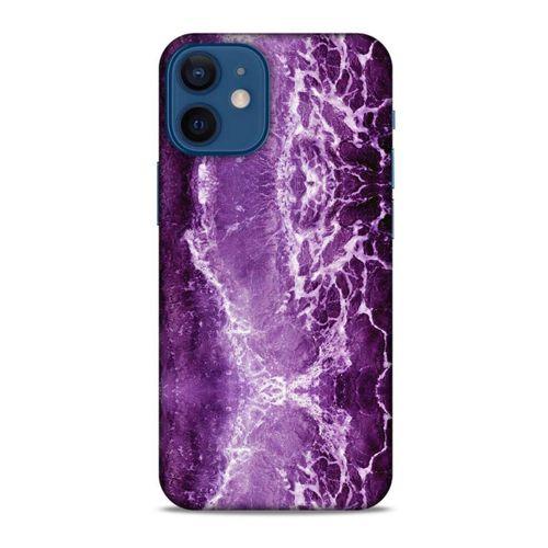 Mermer Desenli (18) Tema Telefon Kılıfları Mor Apple iPhone 12 Mini Kılıf