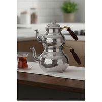 Turna Bakır Klasik Çaydanlık 1 No İnce El Dövme Nikel Turna1964-2