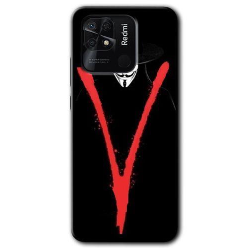 Redmi 10C Kılıf HD Desen Baskılı Arka Kapak - V for + Kırılmaz Cam