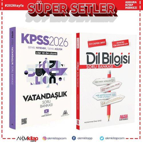Marsis Yayınları 2026 KPSS Vatandaşlık ve AKM Dil Bilgisi Soru Bankası Seti 2 Kitap