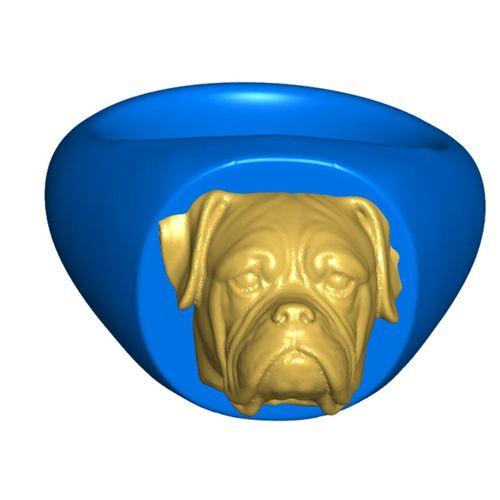 Yeniden boyutlandırma talimatları ile boksör Köpek Signet Yüzük - 5138040