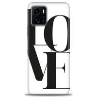Vivo Y21 Kılıf HD Baskılı Kılıf - Love + Tam Ekran Koruyucu
