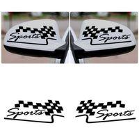 2 Ad Sports Damalı Bayrak Dikiz Ayna Sticker, Araba Etiket, Tuning, Aksesuar, Modifiye, Arma,