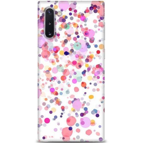 Samsung Galaxy Note 10 Kılıf HD Baskılı Kılıf - Renkli Benekler + Tam Ekran Koruyucu