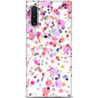 Samsung Galaxy Note 10 Kılıf HD Baskılı Kılıf - Renkli Benekler + Tam Ekran Koruyucu
