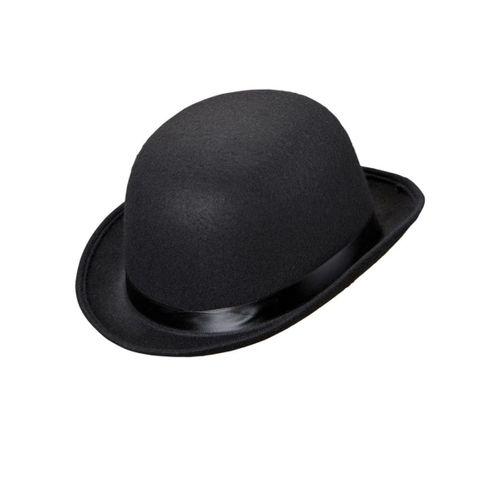 Eğitici Çocuk Charlie Chaplin Stil Yetişkin Şapkası – Siyah Melon Parti Şapkası