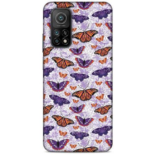 Xiaomi Mi 10T 5G Kılıf Kelebek Etkisi (45) Liquid Air Kılıf Mavi Toz Pembe