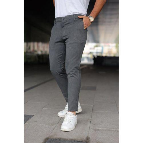 Erkek Slim Fit Likralı Gabardin Pantolon