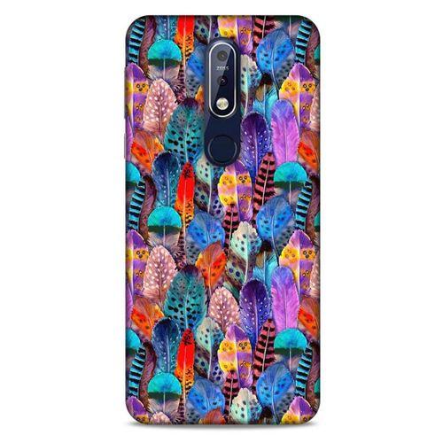 Nokia 7.1 Kılıf Desenli Özel Seri Tüyler (39) Liquid Crystal Kılıf