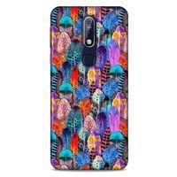 Nokia 7.1 Kılıf Desenli Özel Seri Tüyler (39) Liquid Crystal Kılıf