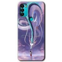 General Mobile GM 21 Plus HD Baskılı Kılıf + 9D Tam Ekran Koruyucu - Dragon Snake