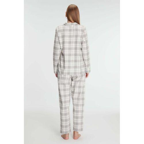 Anıl Kare Desenli Pamuklu Gömlek Pijama Takımı