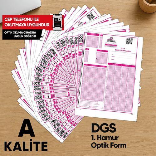 DGS Deneme Sınavları İçin 100 Adet (80 GR) Optik Form