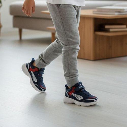 Wisco 068 Lacivert-Kırmızı Cırtlı Erkek Çocuk Spor Ayakkabı