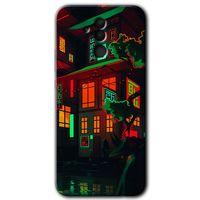 MRCİLETİSİM Huawei Mate 20 Lite Kılıf Baskılı Kapak - China Street + 5D Tam Kaplayan Cam