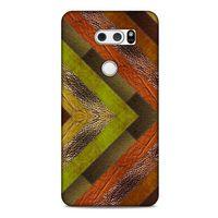 LG K40S Kılıf Patchwork (10) Full Koruma Kılıfı Yeşil Turuncu