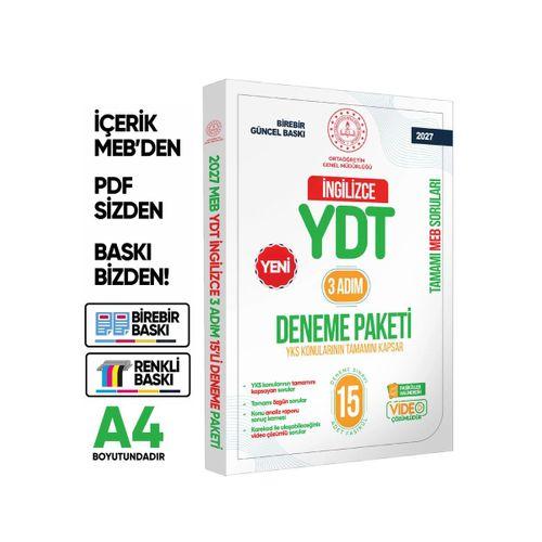 2027 3 Adım YKS-YDT İngilizce MEBİ Özgün Sorular 15li Deneme Kitapçığı Video Çözümlü BASKI ÜCRETİ