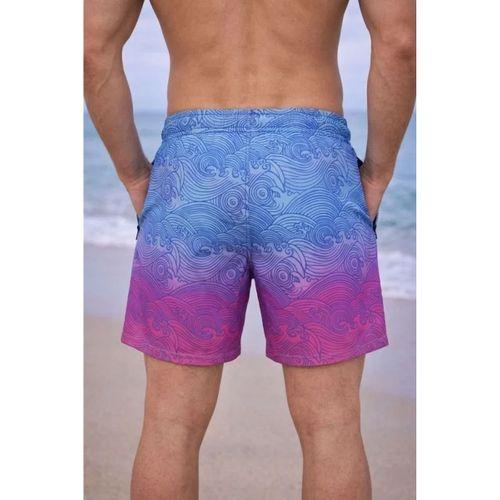 Erkek Deniz Şortu Fermuarlı Cepli File Astarlı Hızlı Kuruyan Premium - Çok Renkli