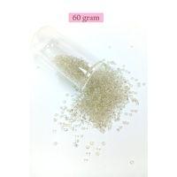 Dökme Cam Kum Boncuk (11/0) 2 mm - 60 Gram -  Şeffaf Beyaz - BNC053