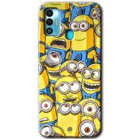 Tecno Spark 7T HD Baskılı Kılıf + 9D Tam Ekran Koruyucu - Minion Ordusu