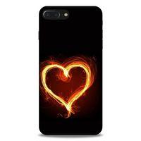 Lopard Apple Iphone 7 Plus Uyumlu Kılıf FireX (24) Darbe Emici Kılıf Ateşli Kalp