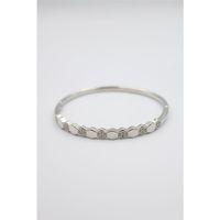 Taşlı Vip Bilezik - Gümüş