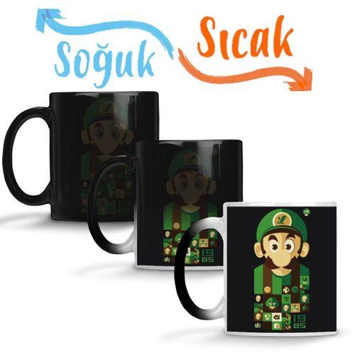 Süper Mario Luigi Sihirli Kupa Bardak Porselen