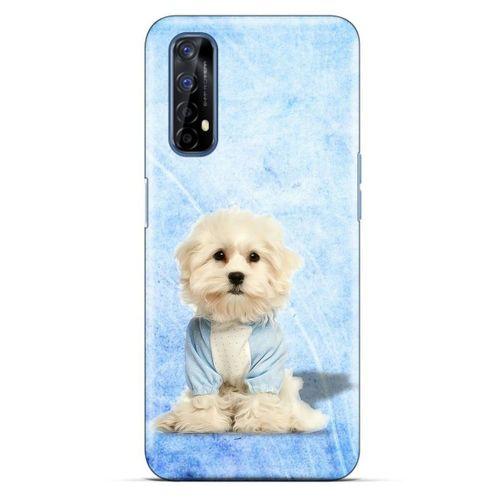 Oppo Realme 7 Kılıf Köpek Kıyafetleri (20) Koruyucu Kılıf Maltese Pijama