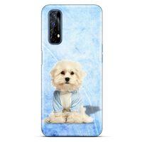 Oppo Realme 7 Kılıf Köpek Kıyafetleri (20) Koruyucu Kılıf Maltese Pijama