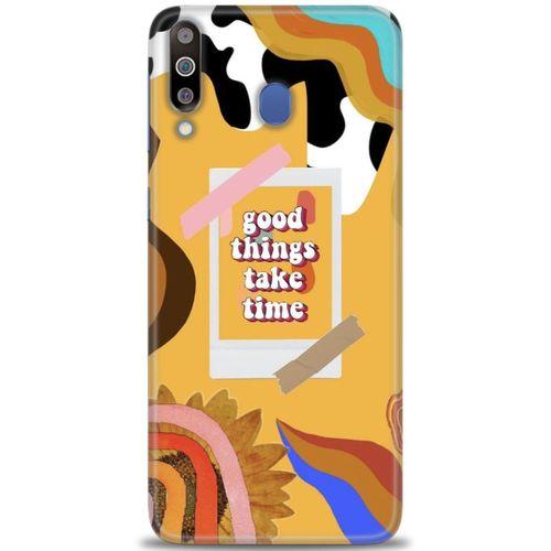 Samsung Galaxy M30 Kılıf HD Baskılı Kılıf - Take Time + Tam Ekran Koruyucu