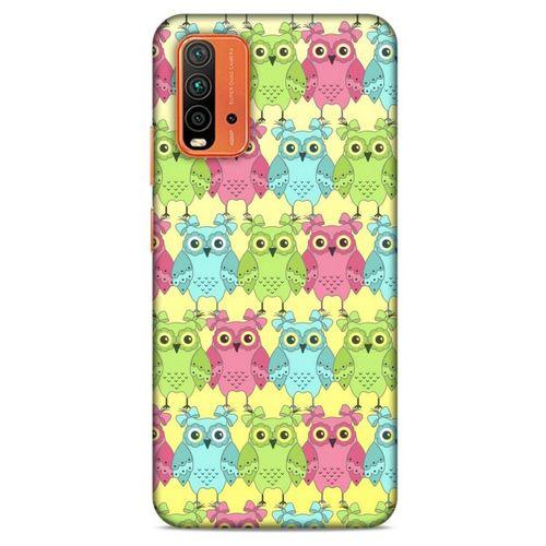 Lopard Xiaomi Redmi 9T Uyumlu Kılıf Baykuşlar (36) Glitter Kılıf