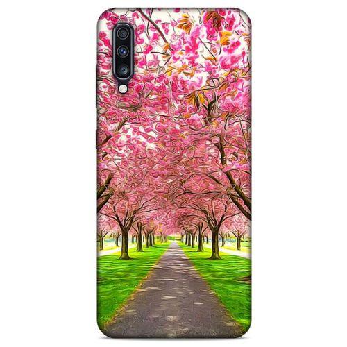Lopard Samsung Galaxy A70s Uyumlu Kılıf Bahar (42) Rugged Armor Kılıf Pembe Ağaç