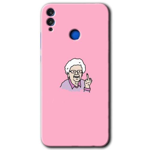 Potkal Hediye Fabrikası Honor 8c Kılıf HD Desen Baskılı Arka Kapak - Bad Grandmother