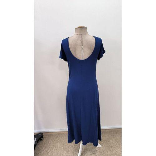 Kadın Kısa Kollu Sırt Dekolteli Yırtmaç Detaylı Viskon Elbise